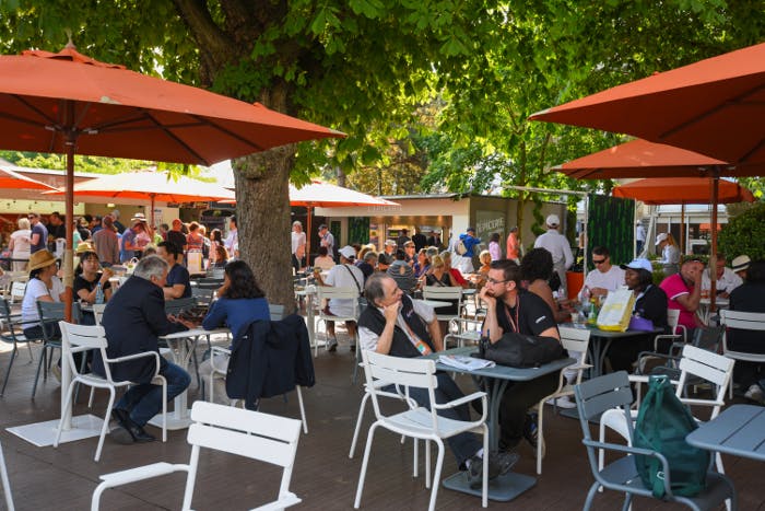 restauration in stadia Roland-Garros 2018.