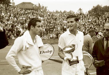 Pierre Darmon et Roy Emerson - Roland-Garros 1963 
