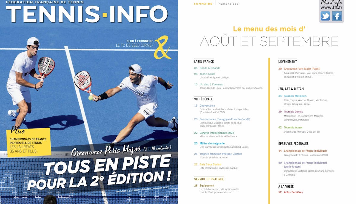 Découvrez le Tennis Info n°553 