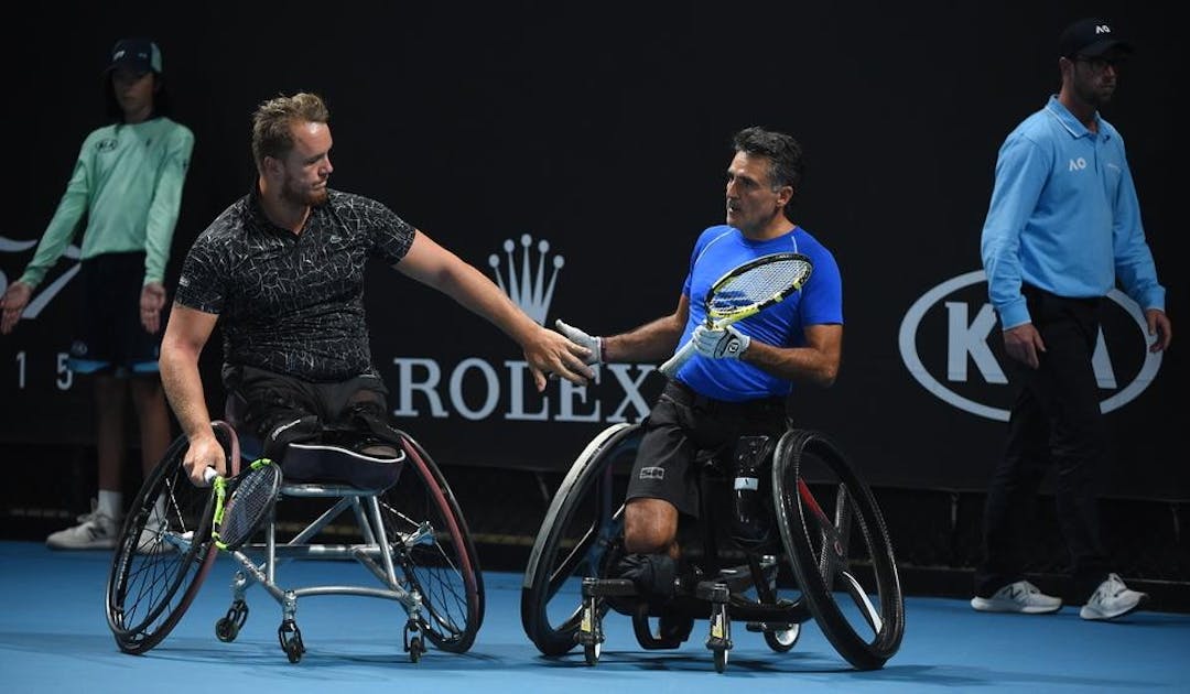 Stéphane Houdet et Nicolas Peifer en finale du double tennis-fauteuil à l'Open d'Australie | Fédération française de tennis