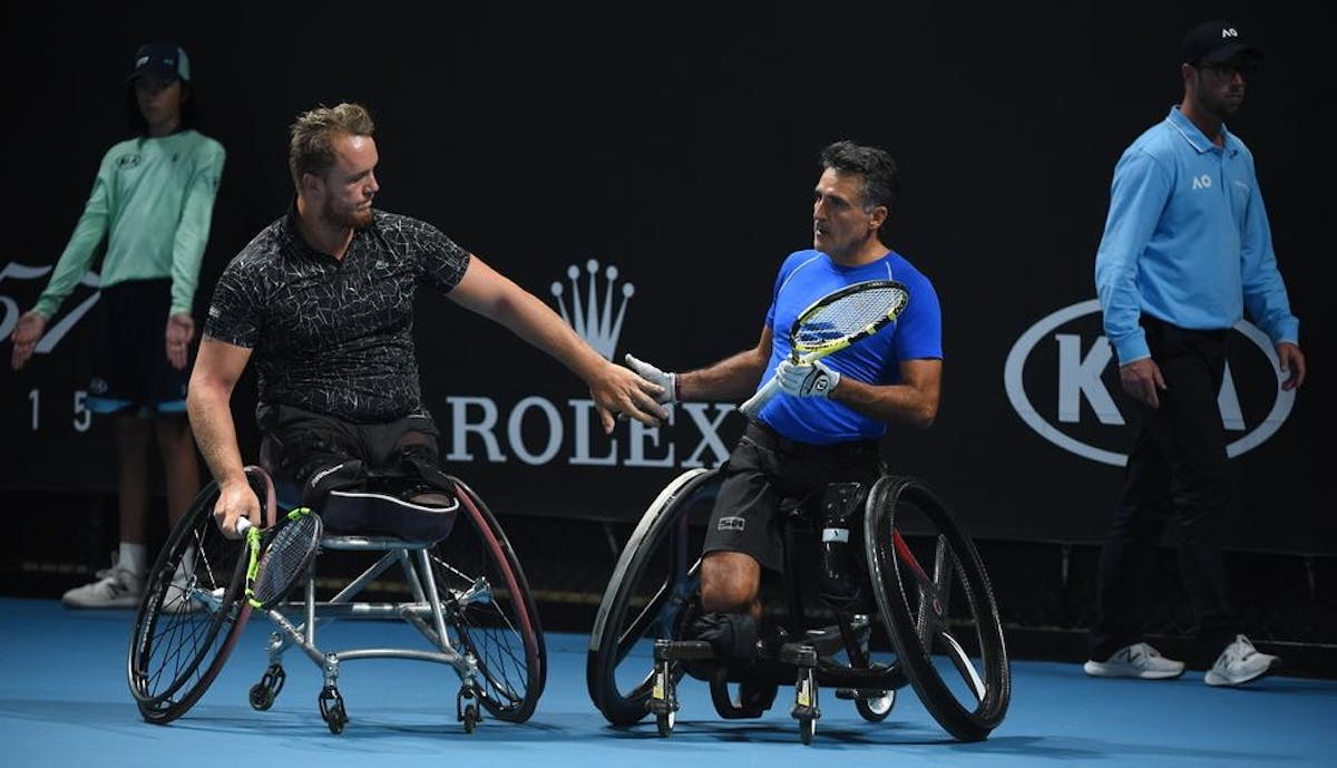 Stéphane Houdet et Nicolas Peifer en finale du double tennis-fauteuil à l'Open d'Australie | Fédération française de tennis