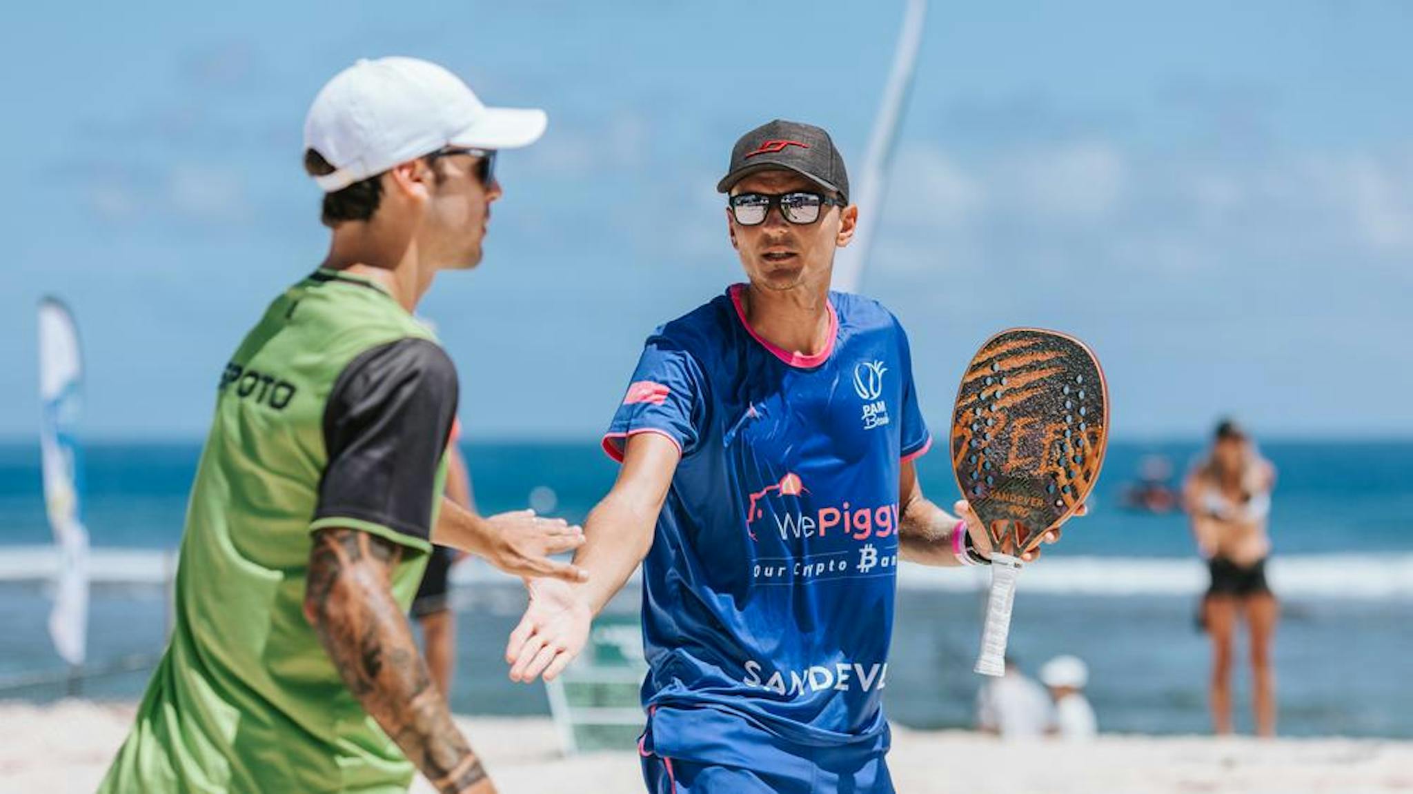 Mattia Spoto et Nicolas Gianotti lors de l'Open des Brisants 2022 à la Réunion.