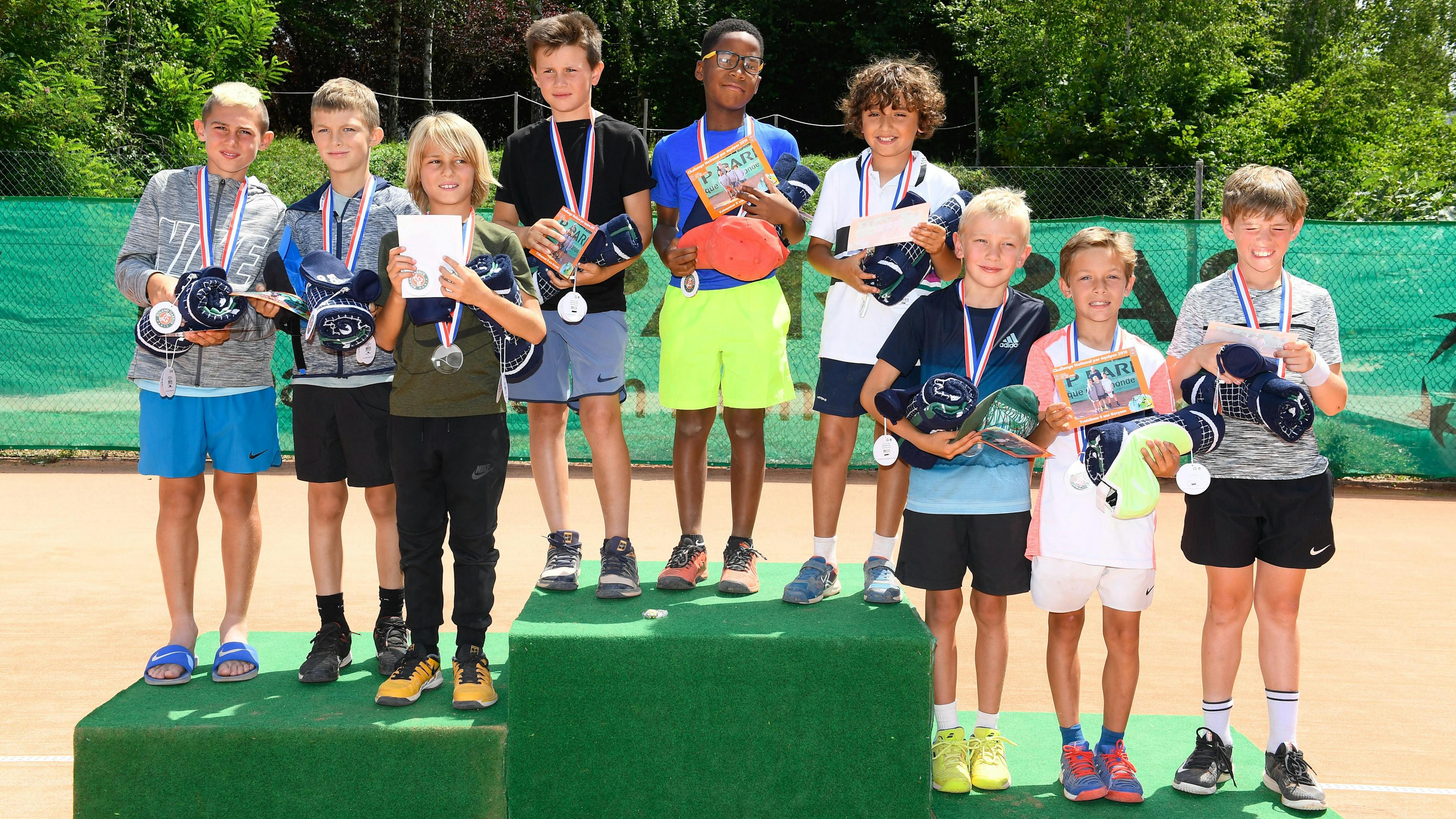 Le podium chez les garçons.