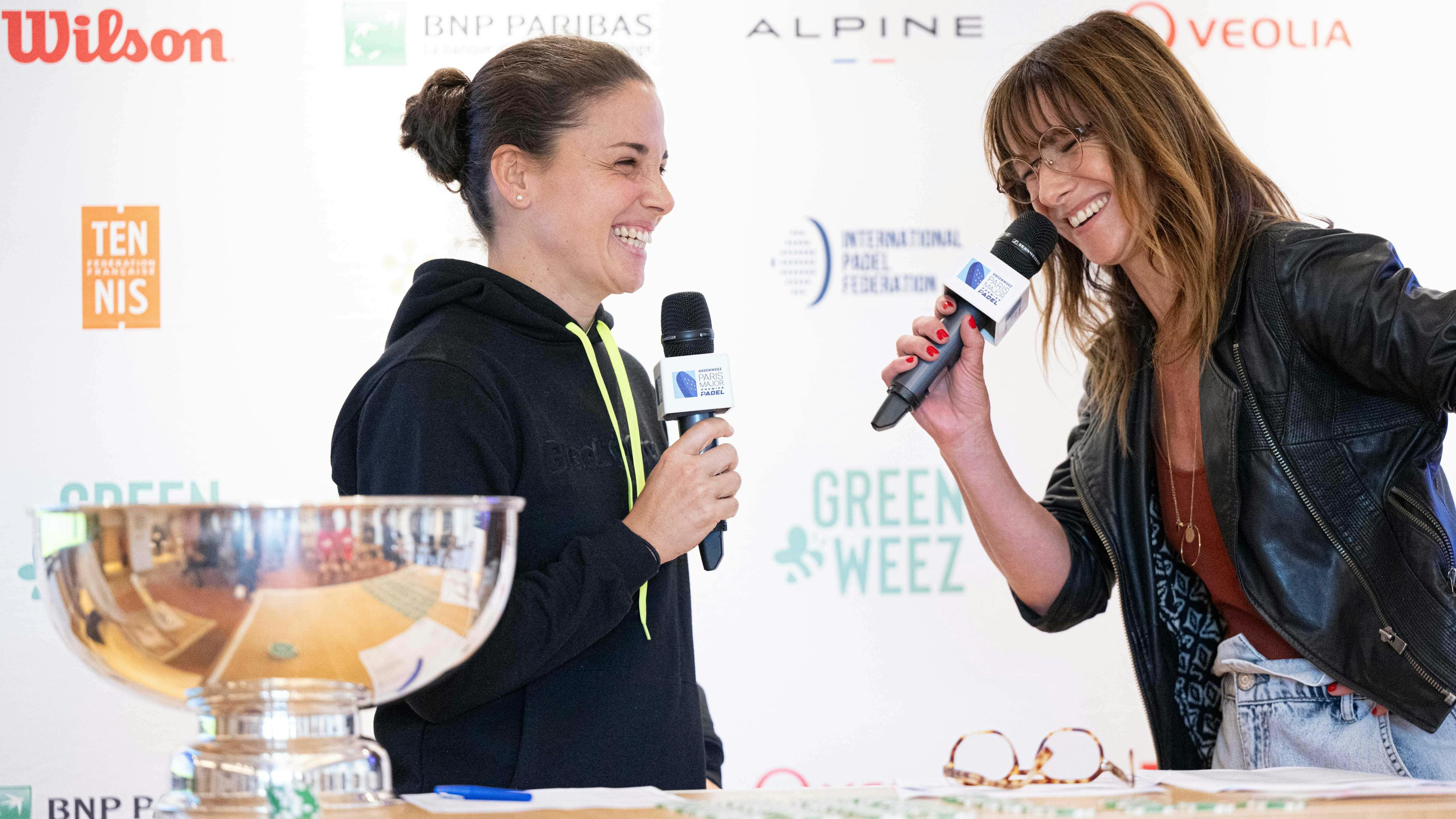 Elisabet Amatriain lors du tirage au sort du Greenweez Paris Major Premier Padel