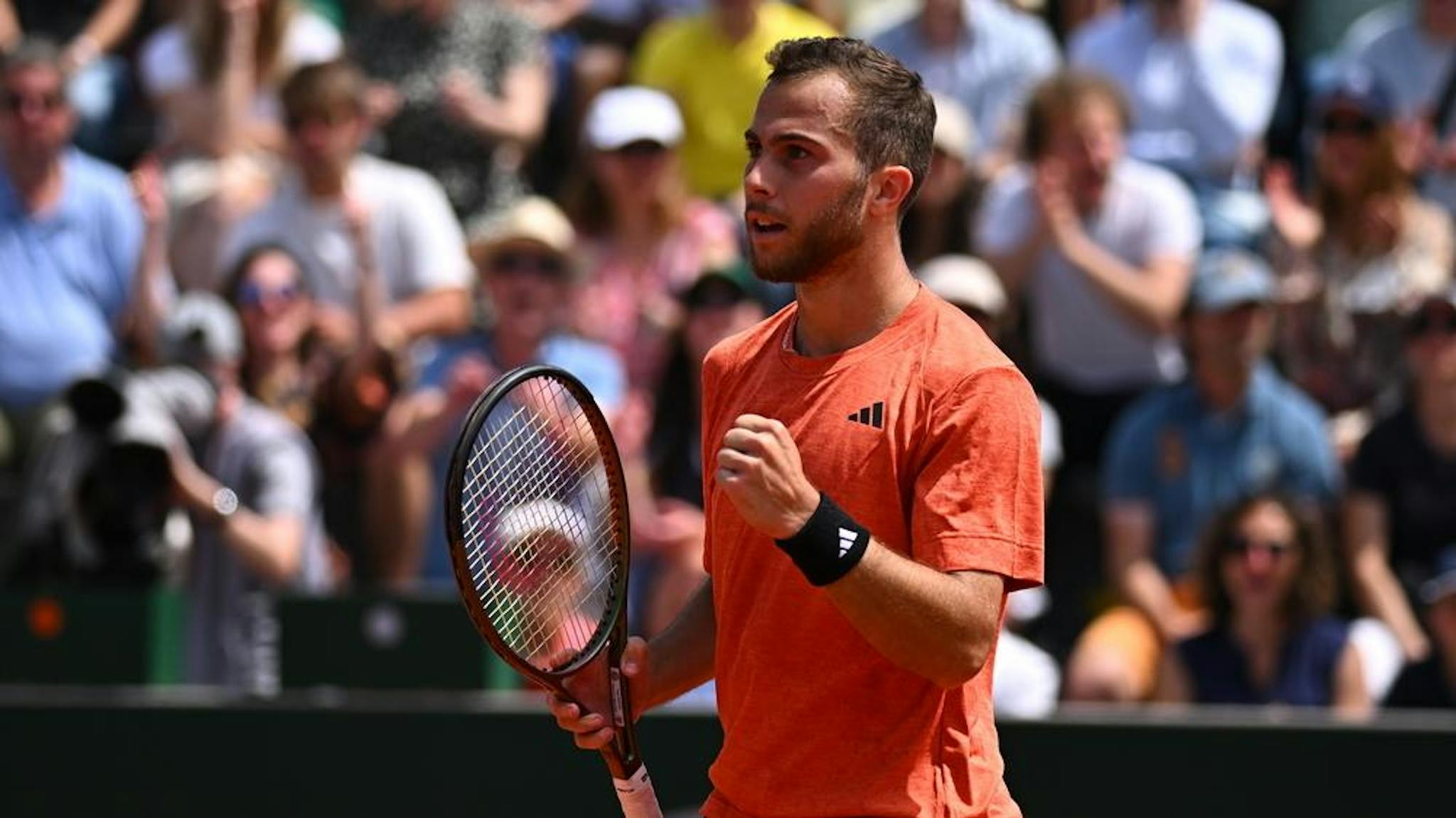 Hugo Gaston lors du premier tour de Roland-Garros 2023