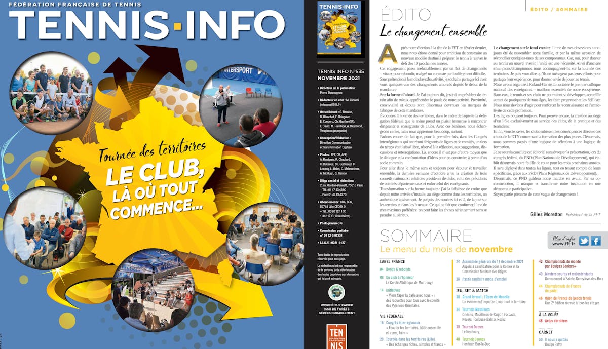 Découvrez le Tennis Info n°535 | Fédération française de tennis