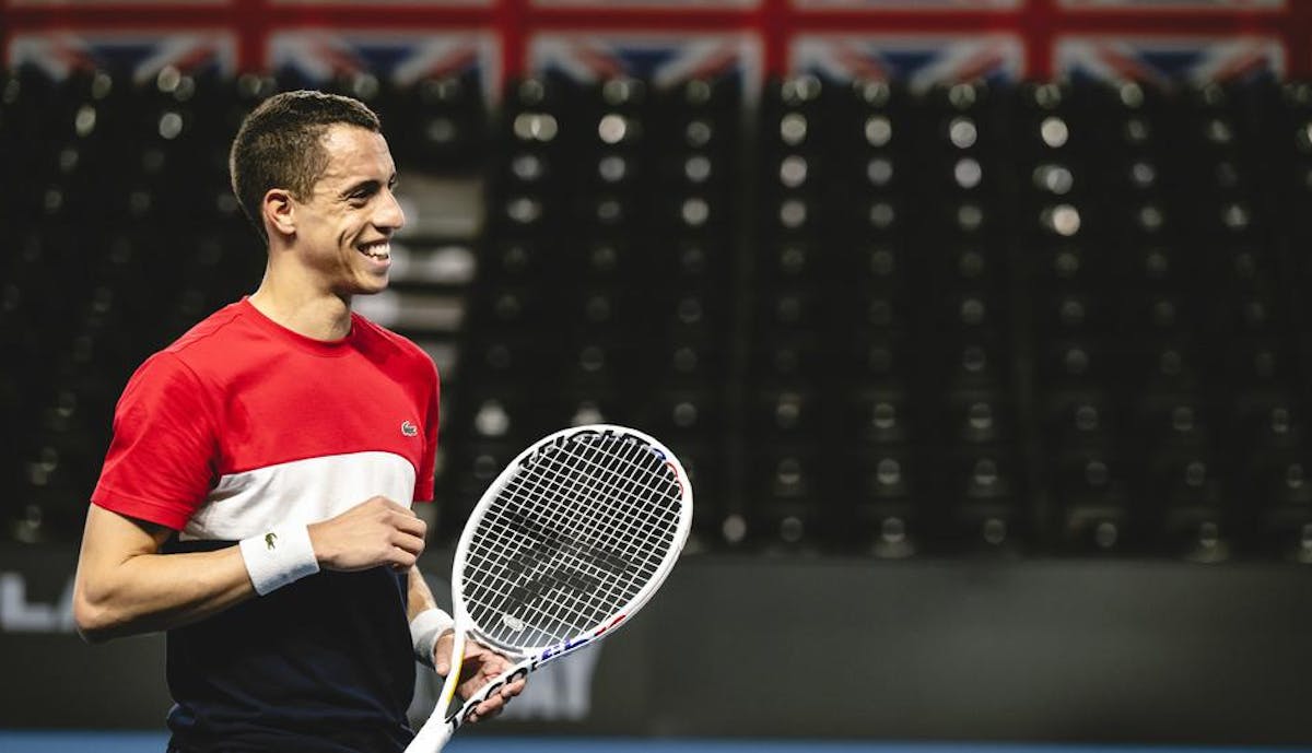 Tristan Lamasine, le "sparring" des Bleues à Coventry | Fédération française de tennis