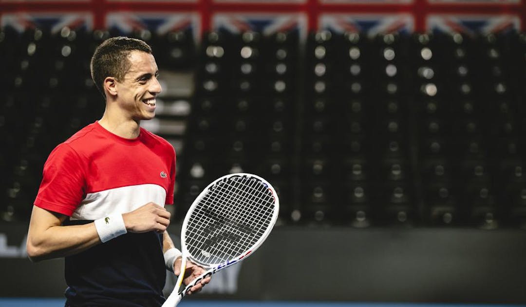 Tristan Lamasine, le "sparring" des Bleues à Coventry | Fédération française de tennis