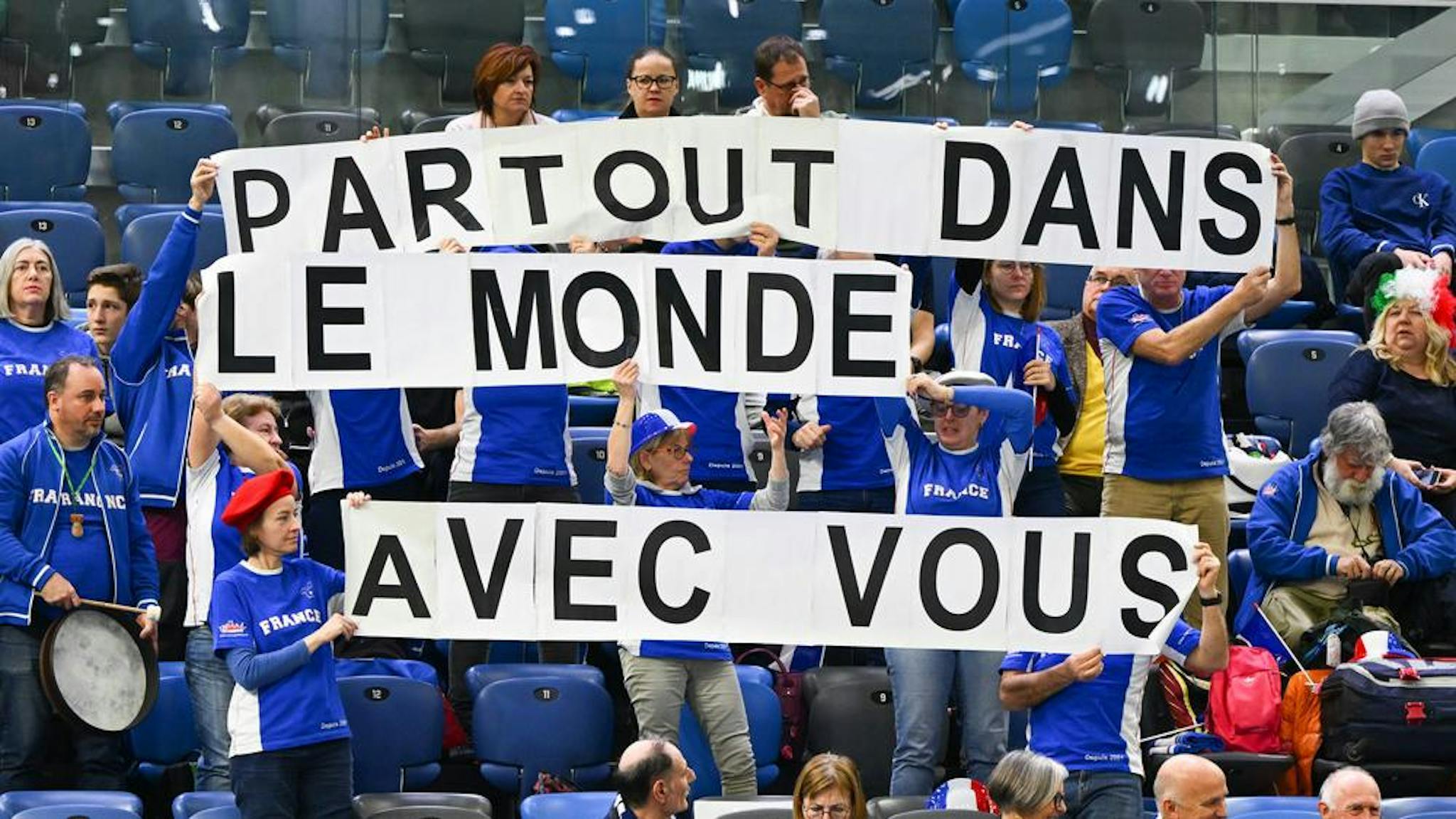 La France, toujours soutenue par ses fans.