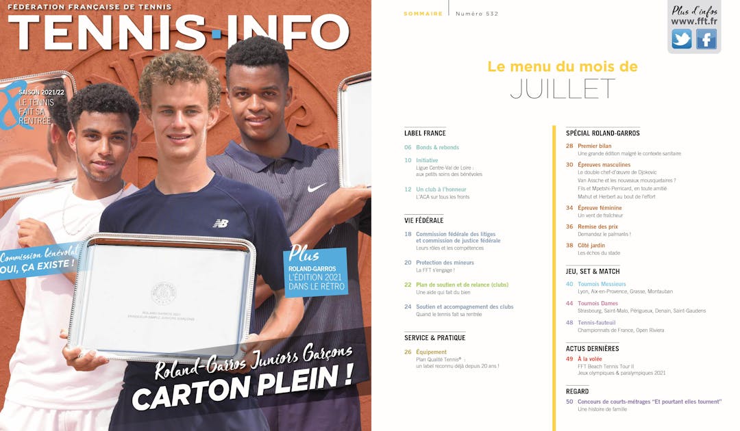 Découvrez le Tennis Info n°532 | Fédération française de tennis