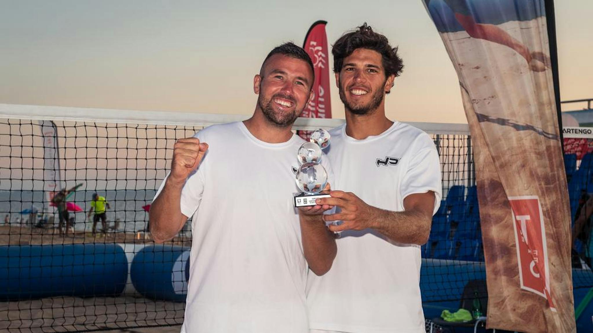 Guillaume Leruste et Ugo Quilici lors de leur titre de champions de France en 2019.