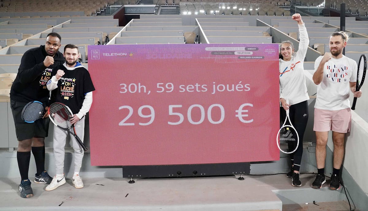 Téléthon Digital : 29 500 € collectés grâce au relais tennis solidaire | Fédération française de tennis