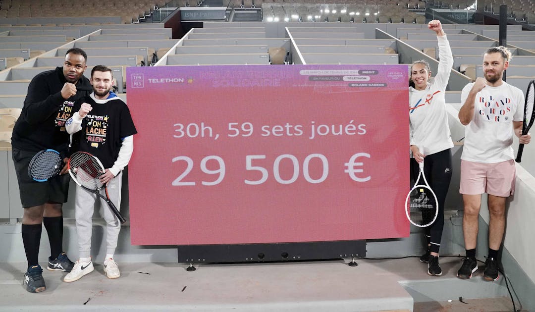 Téléthon Digital : 29 500 € collectés grâce au relais tennis solidaire | Fédération française de tennis