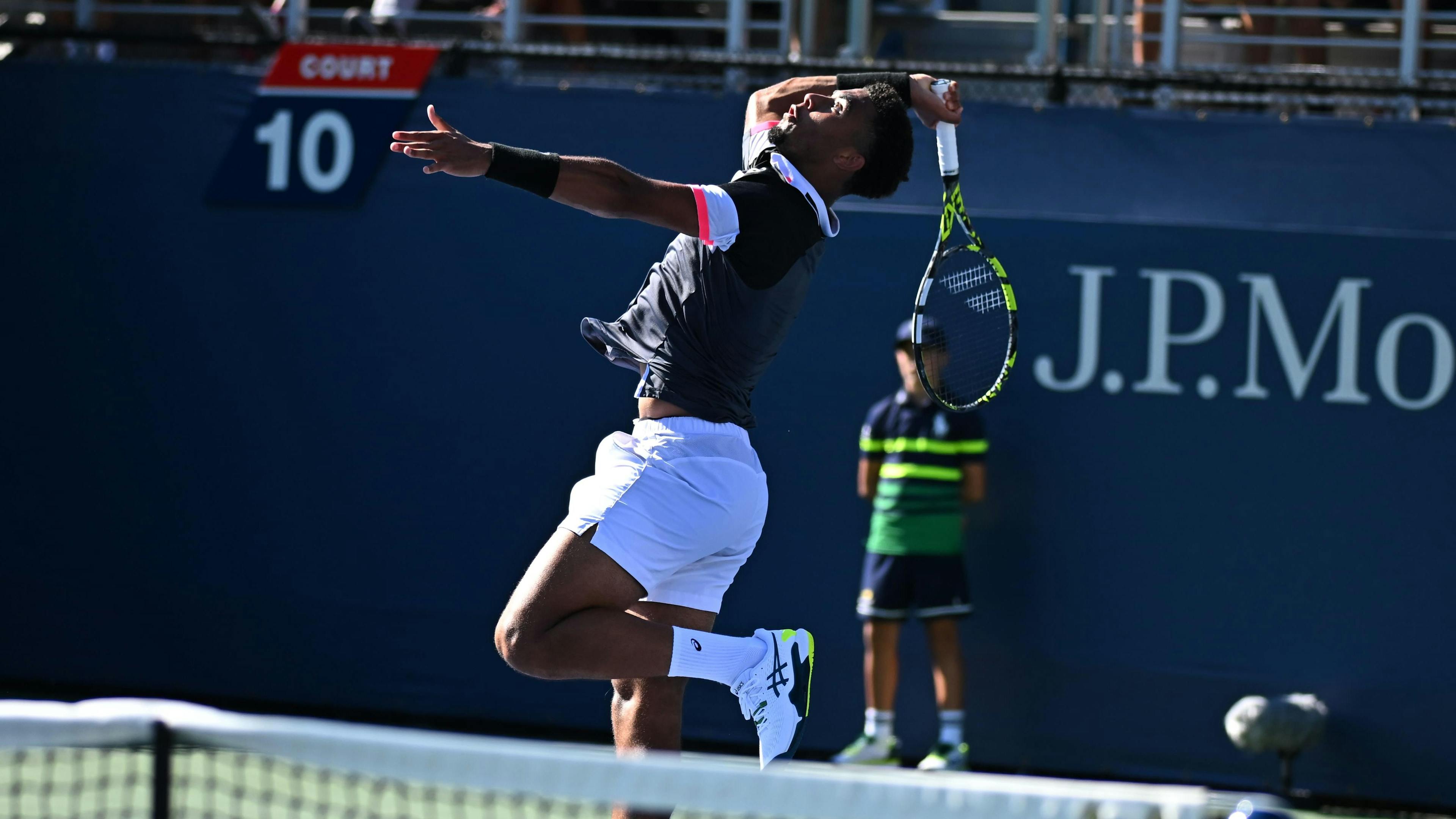 Arthur Fils lors de son deuxième tour de l'US Open face à Matteo Arnaldi.