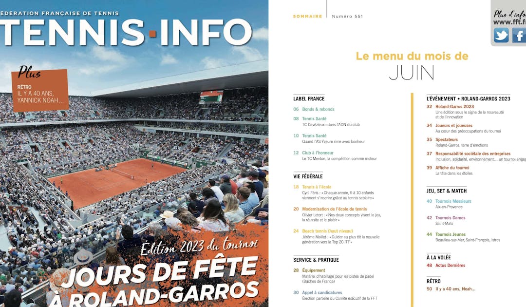 Découvrez le Tennis Info n°551 | Fédération française de tennis