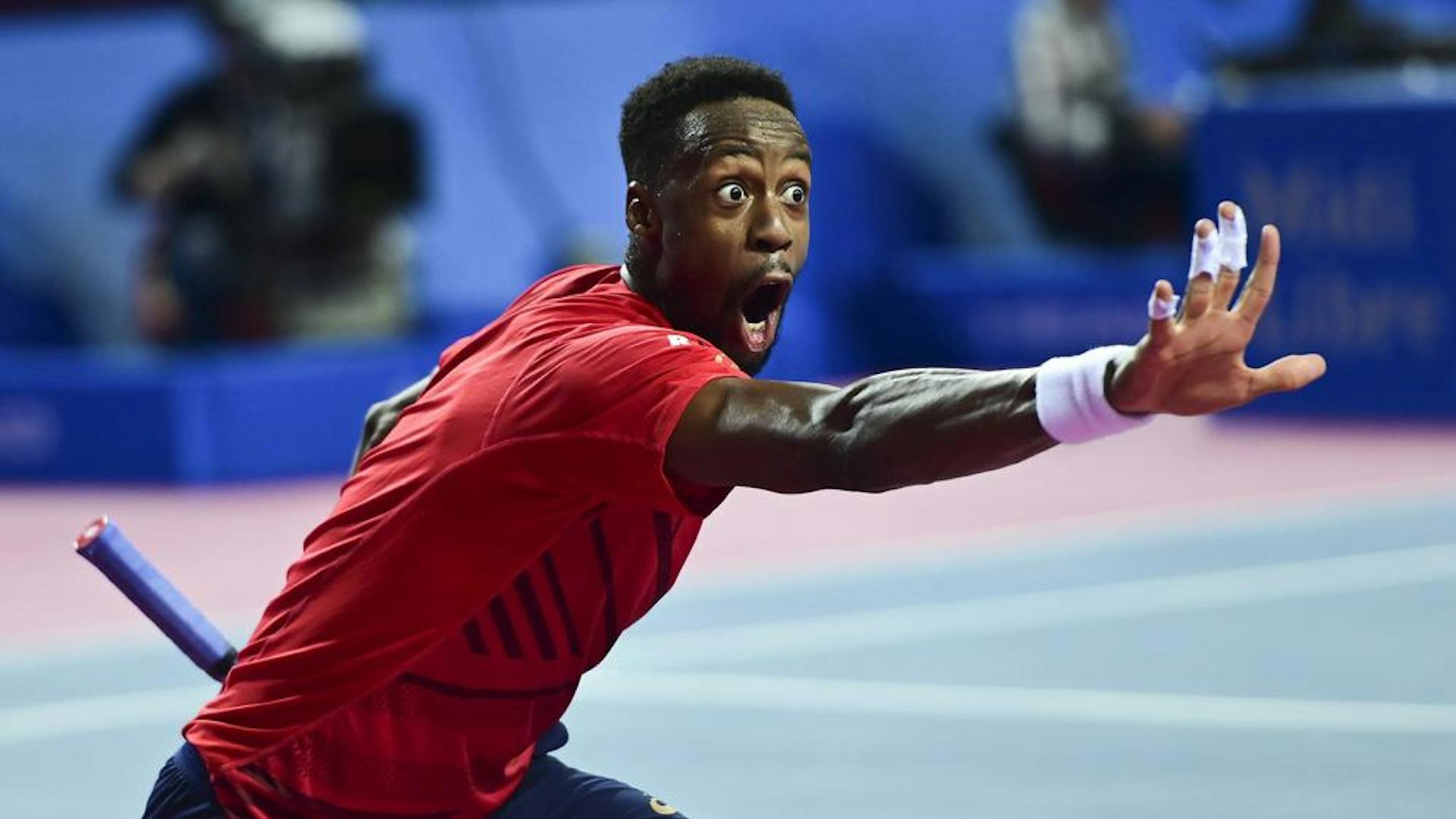 Gaël Monfils lors de sa victoire à Montpellier il y a deux ans.