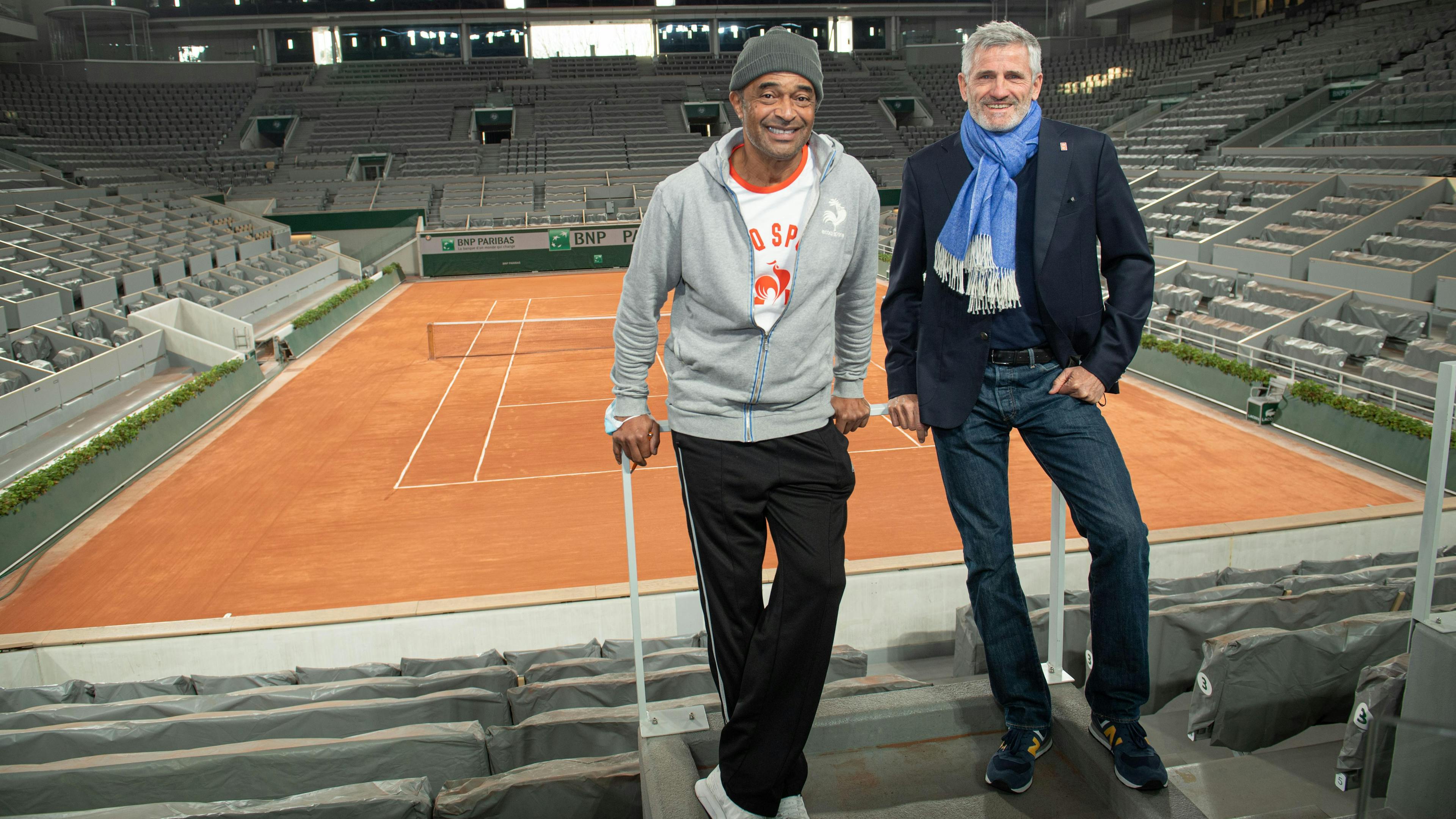 Yannick Noah et Gilles Moretton ont signé la convention ce lundi 6 décembre.