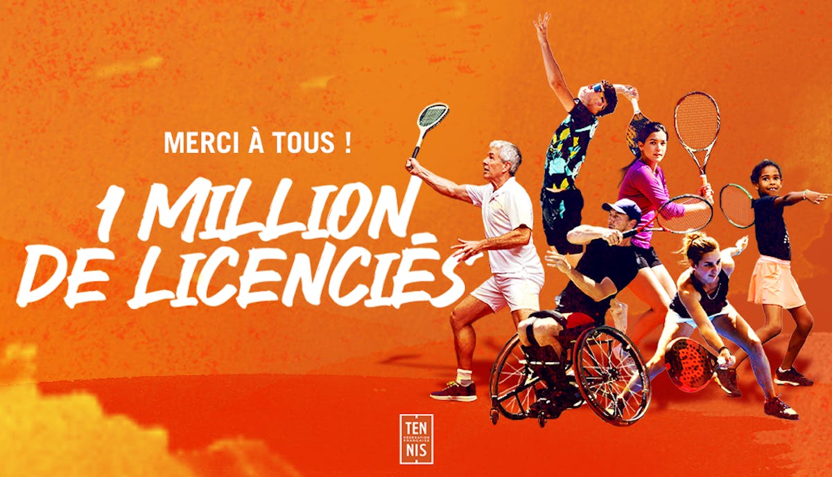 Un million de licenciés, la barre est franchie ! | Fédération française de tennis