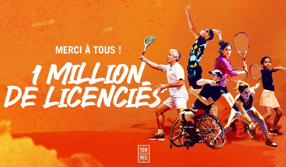 Un million de licenciés, la barre est franchie ! | Fédération française de tennis