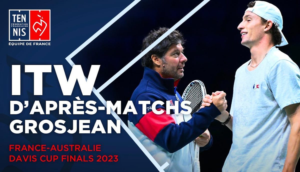 La réaction de Sébastien Grosjean après la défaite face à l'Australie | Fédération française de tennis