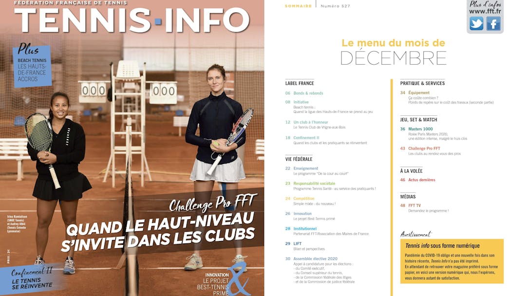 Découvrez le Tennis Info interactif n°527 | Fédération française de tennis