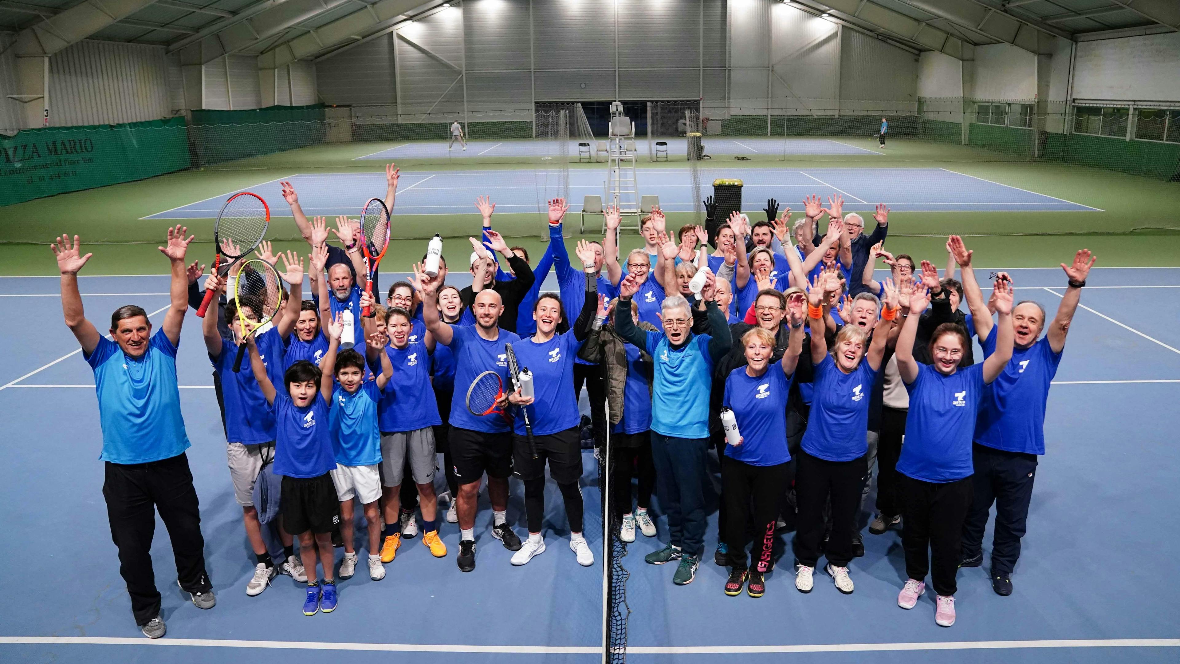 Les participants à l'opération "Double mixte Challenge" du TC Plessis Trevise.