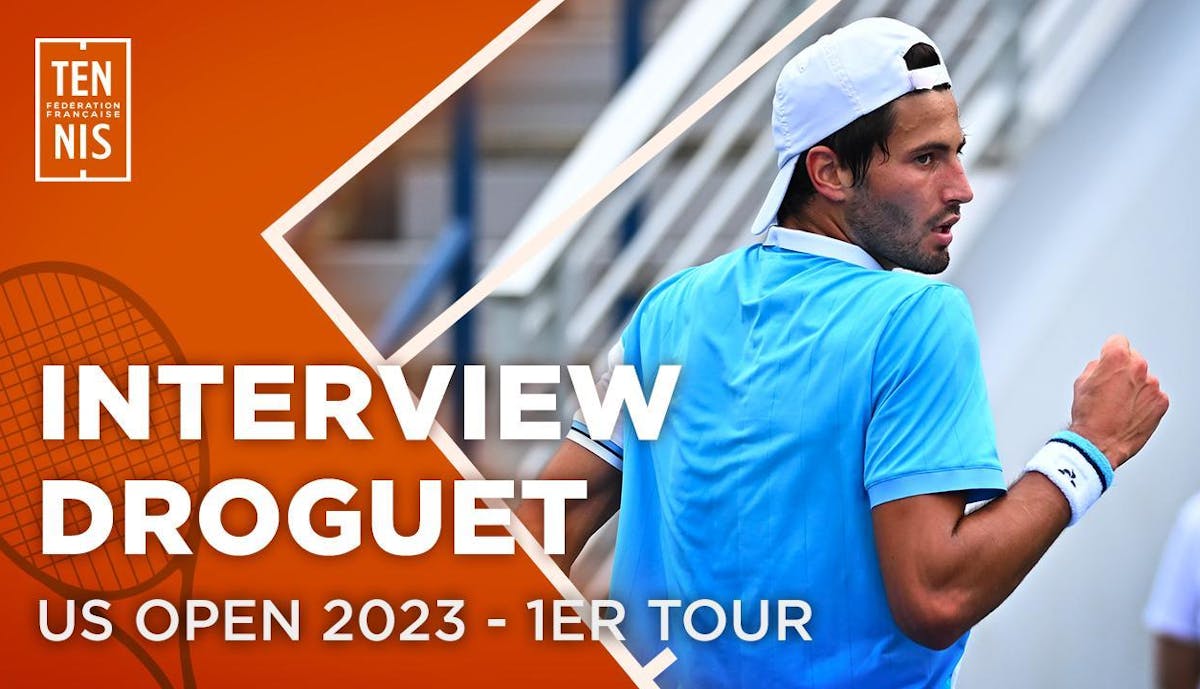 La réaction de Titouan Droguet après sa victoire au premier tour | Fédération française de tennis