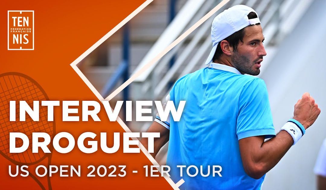 La réaction de Titouan Droguet après sa victoire au premier tour | Fédération française de tennis