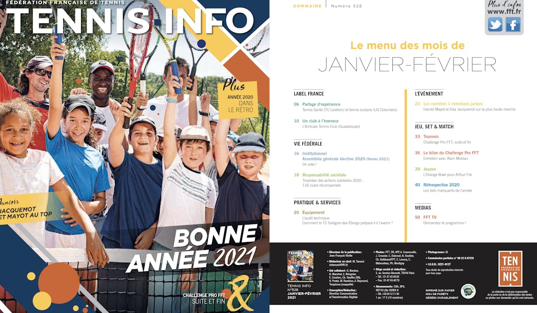Découvrez le Tennis Info n° 528 | Fédération française de tennis