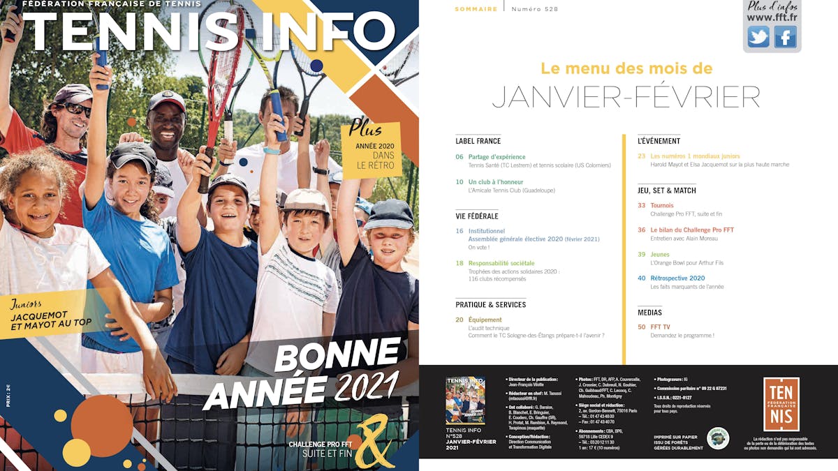 Découvrez le Tennis Info n° 528 | Fédération française de tennis