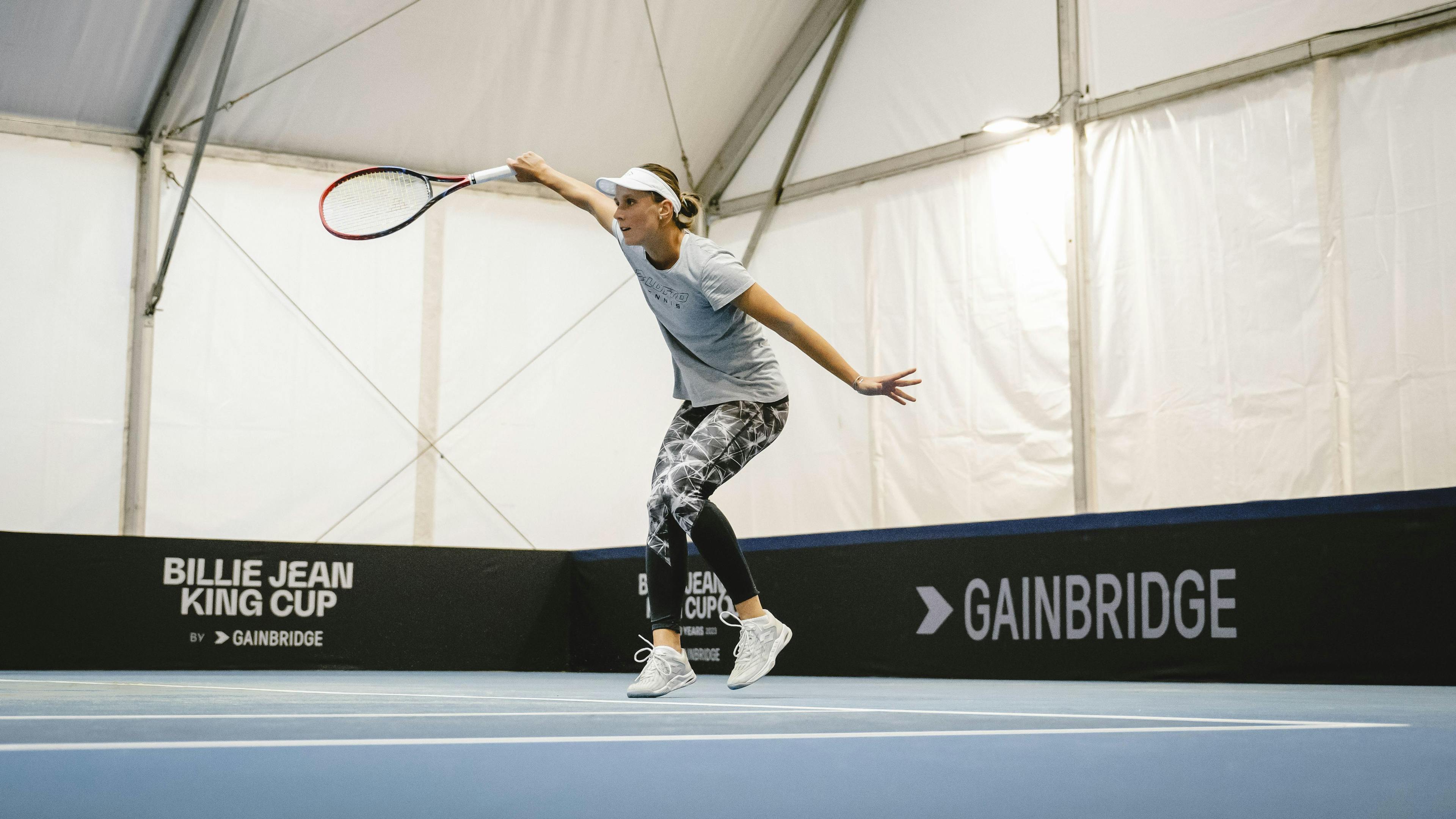 Varvara Gracheva s'est entraînée sous le chapiteau du "Estadio de La Cartuja".