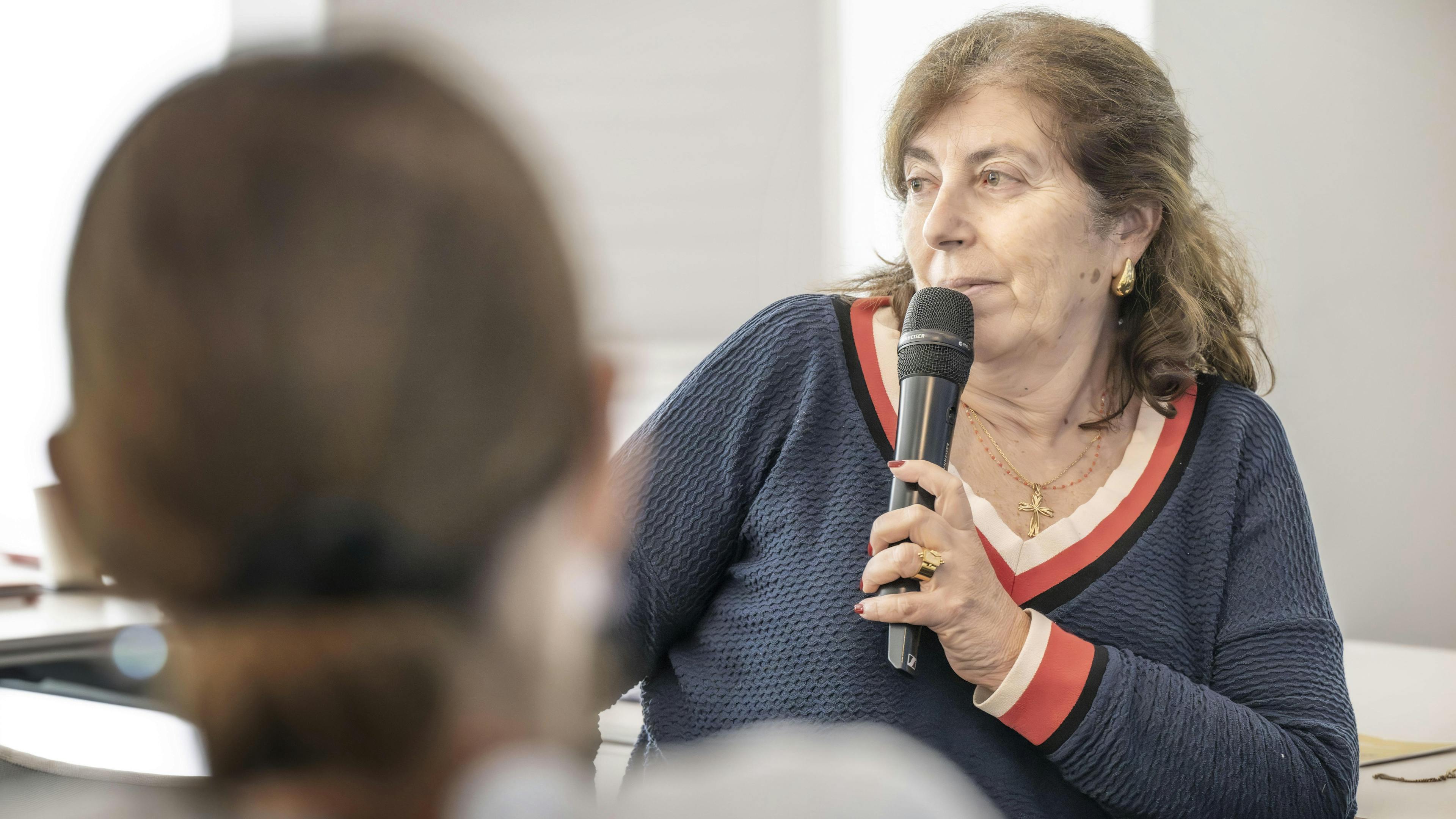 Martine Bisset, membre du Comex, était présente au rassemblement.