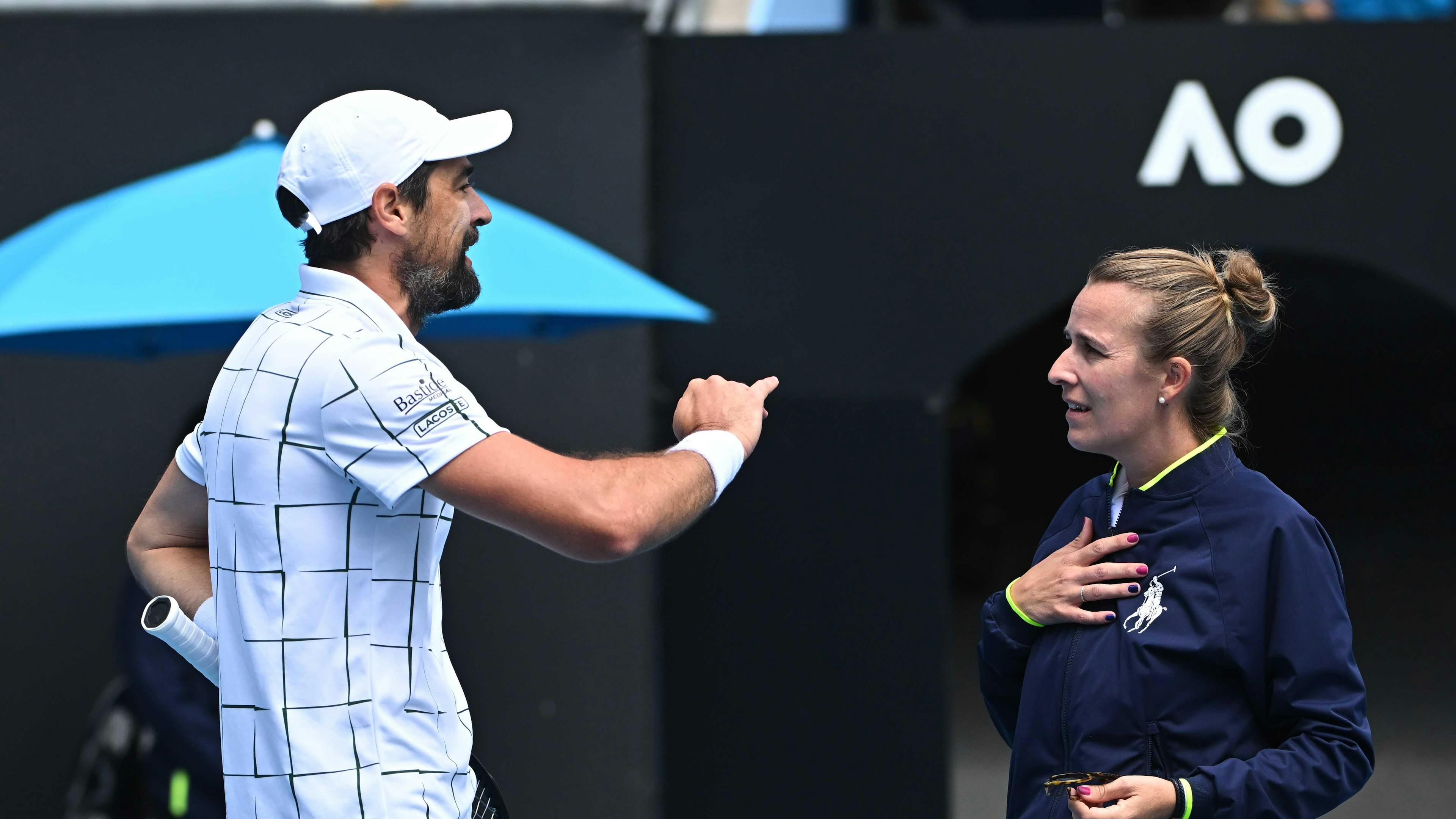 Jérémy Chardy durant son deuxième tour contre Dan Evans