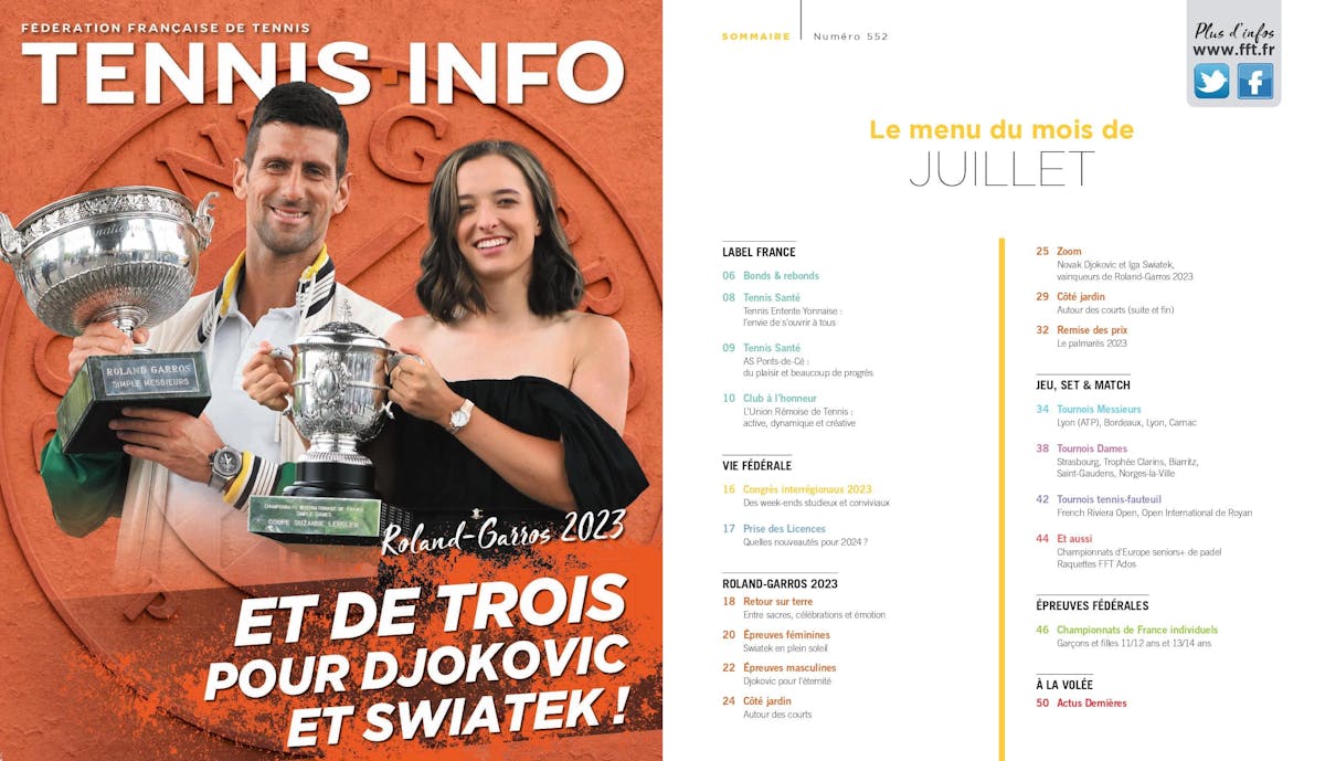 Découvrez le Tennis Info n°552 | Fédération française de tennis