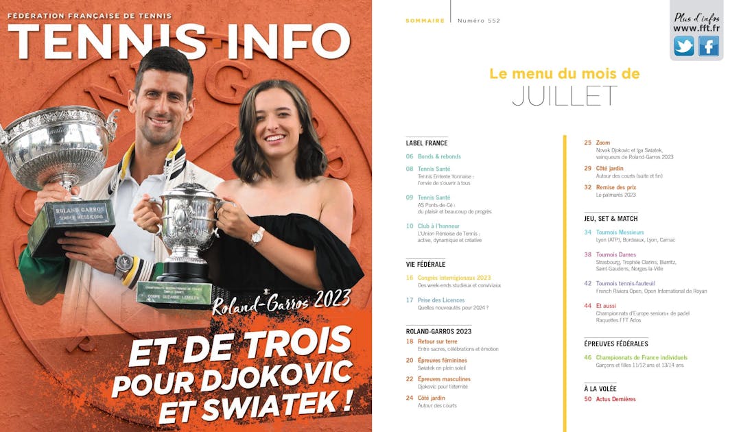 Découvrez le Tennis Info n°552 | Fédération française de tennis