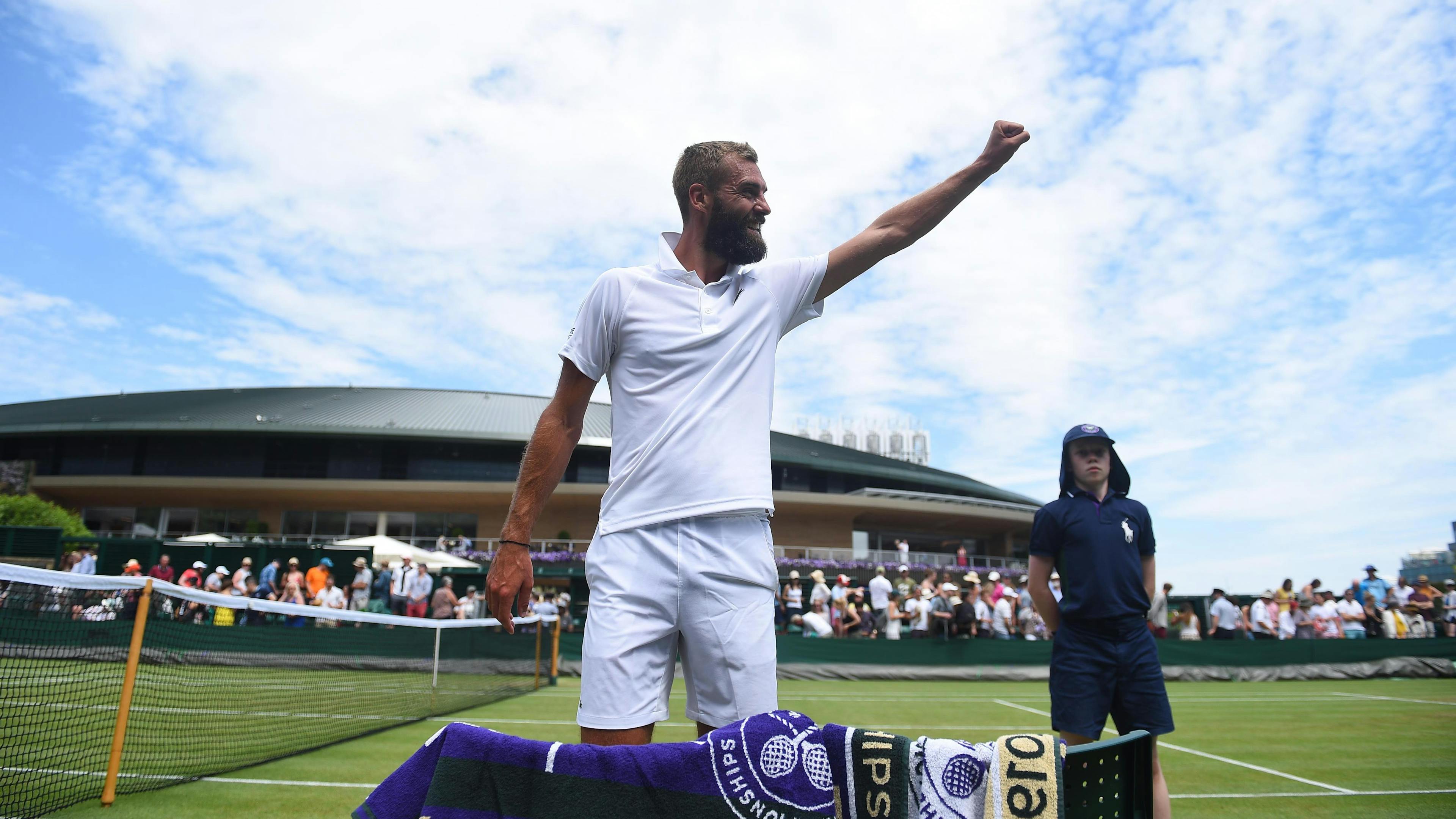 Benoît Paire, heureux de sa victoire au 3e tour !