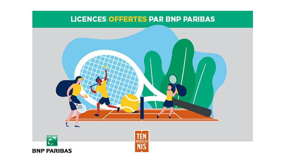 2000 licences offertes par BNP Paribas | Fédération française de tennis