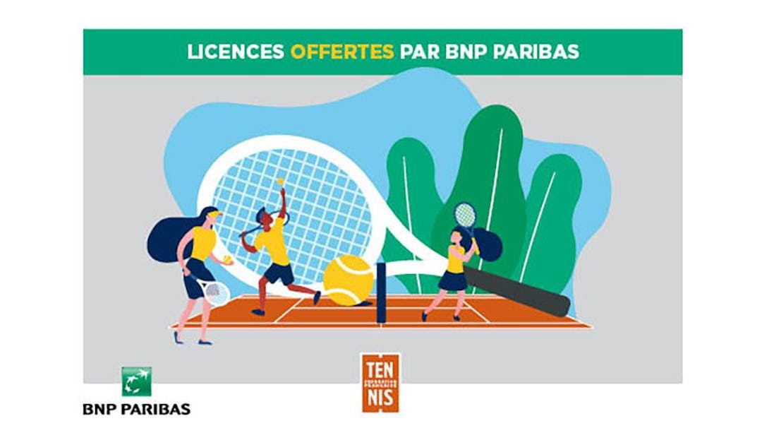 2000 licences offertes par BNP Paribas | Fédération française de tennis