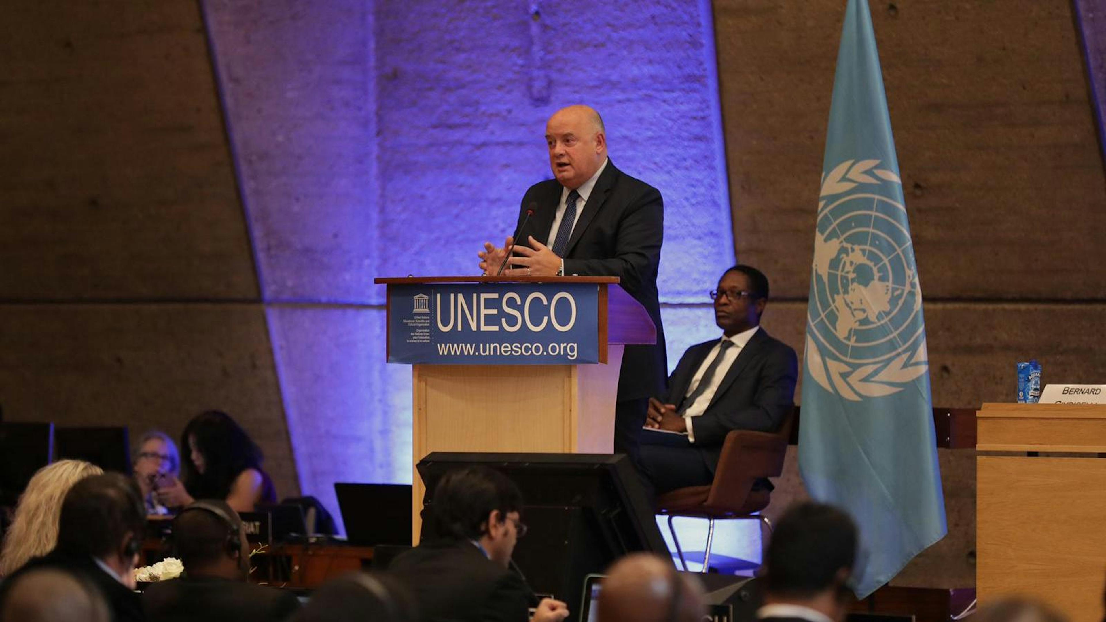 Bernard Giudicelli à l'UNESCO.