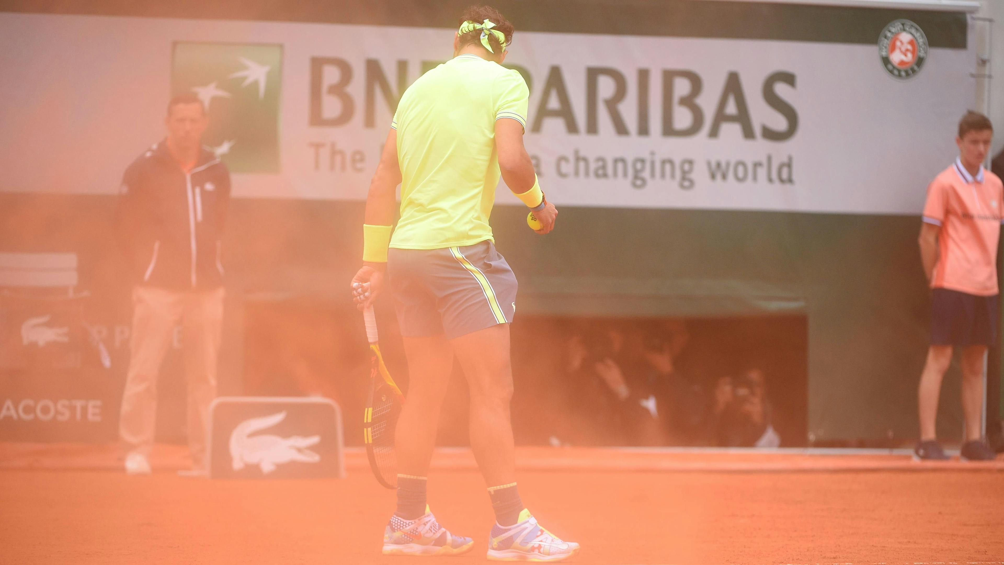 Rafael Nadal, dans le vent à Roland-Garros