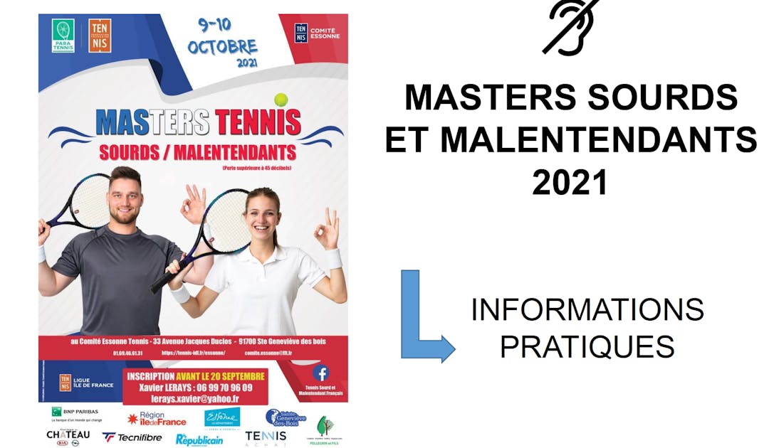 Masters Tennis Sourds et Malentendants : rendez-vous à St Geneviève des Bois | Fédération française de tennis