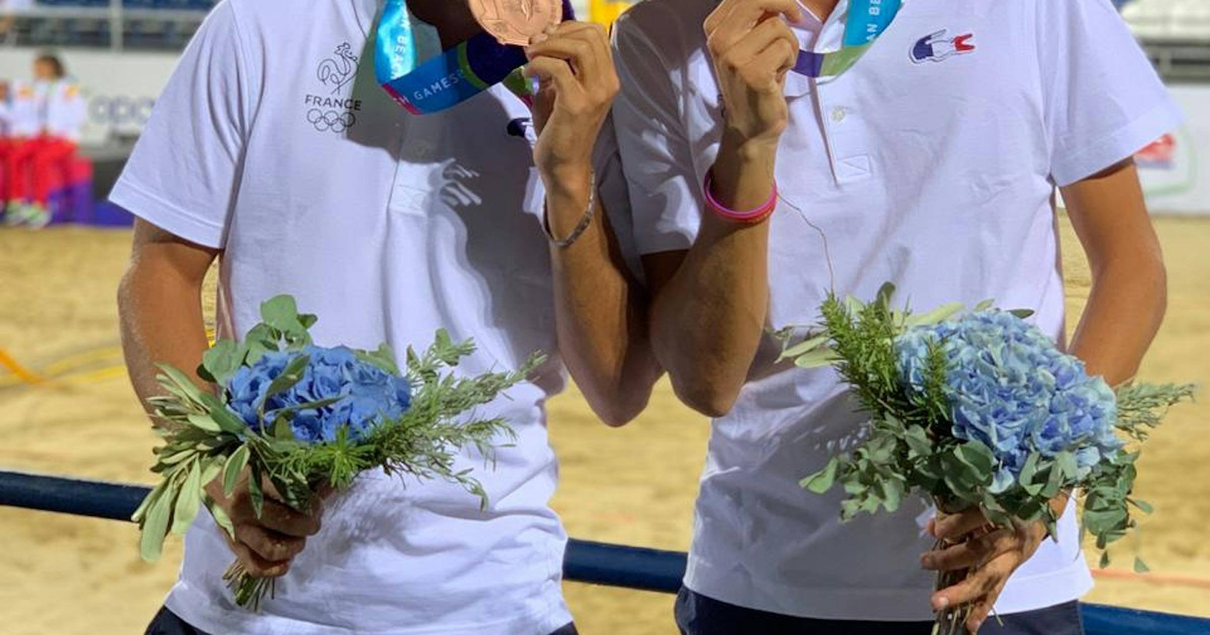 Jeux Méditerranéens de plage les Bleus en bronze! Fédération