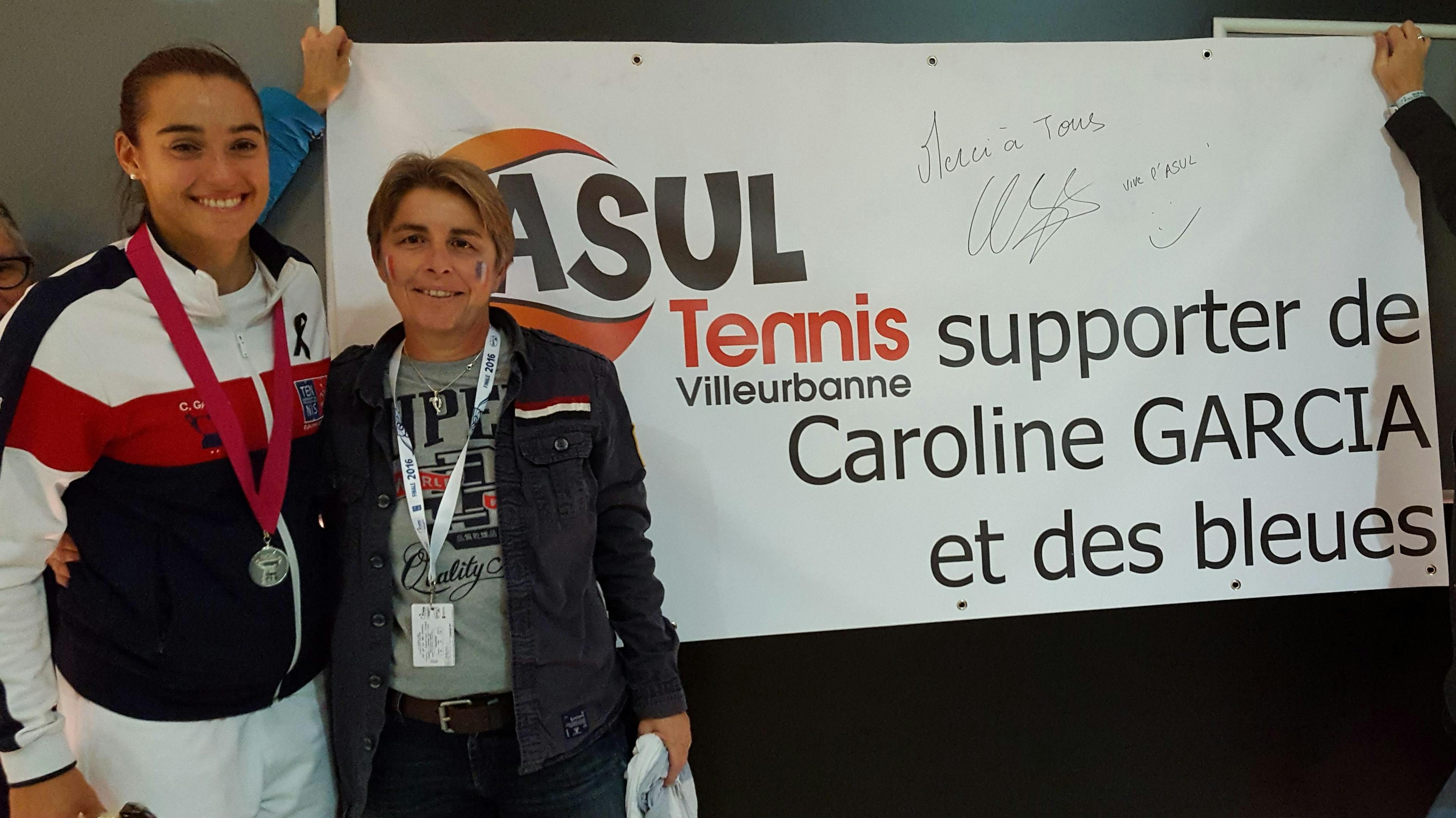 Caroline Garcia avec Muriel Merolle.