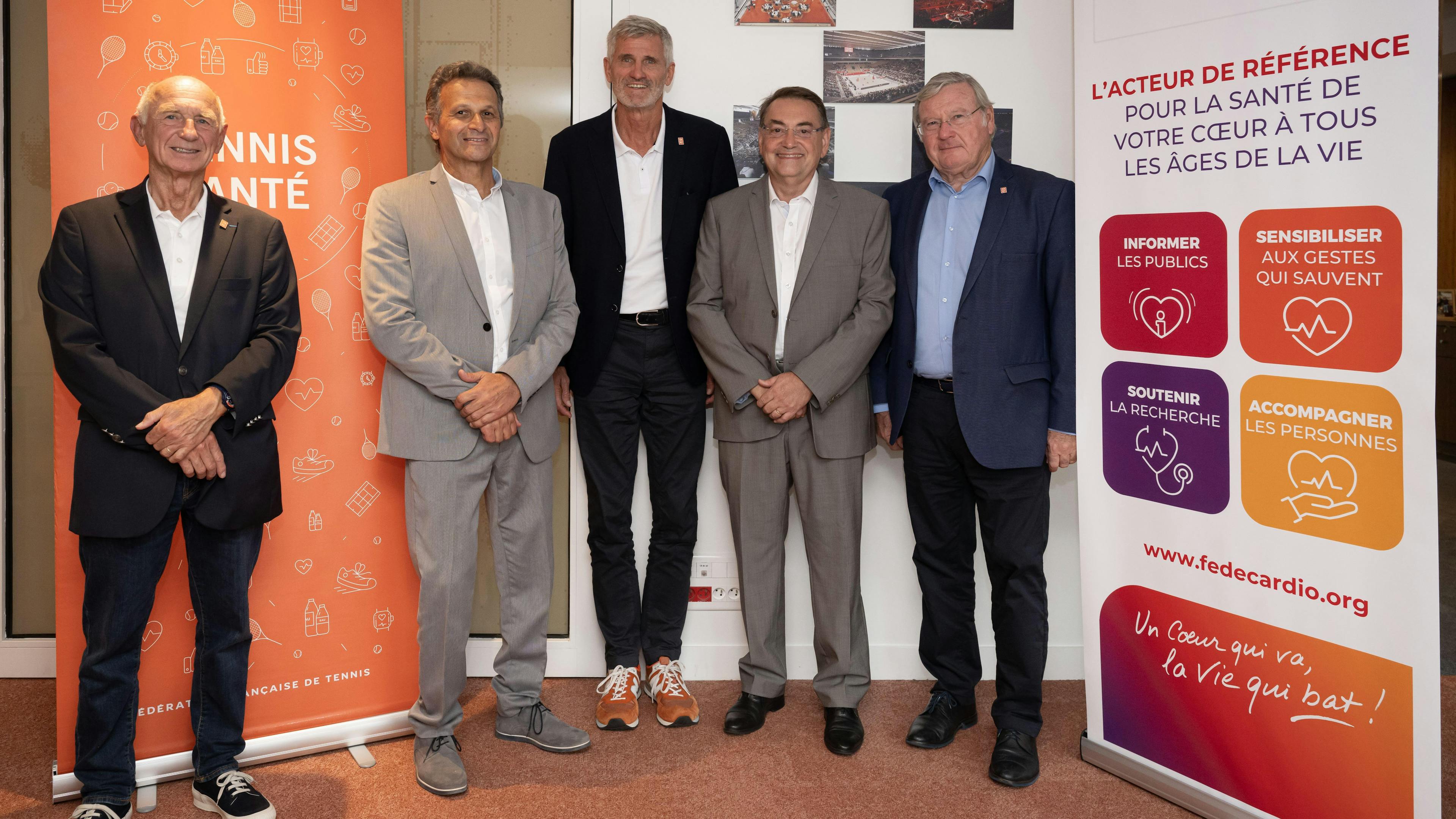 Jean-Luc Barrière, Professeur Gérard Helft, Gilles Moretton, Professeur Alain Furber et Pierre Doumayrou