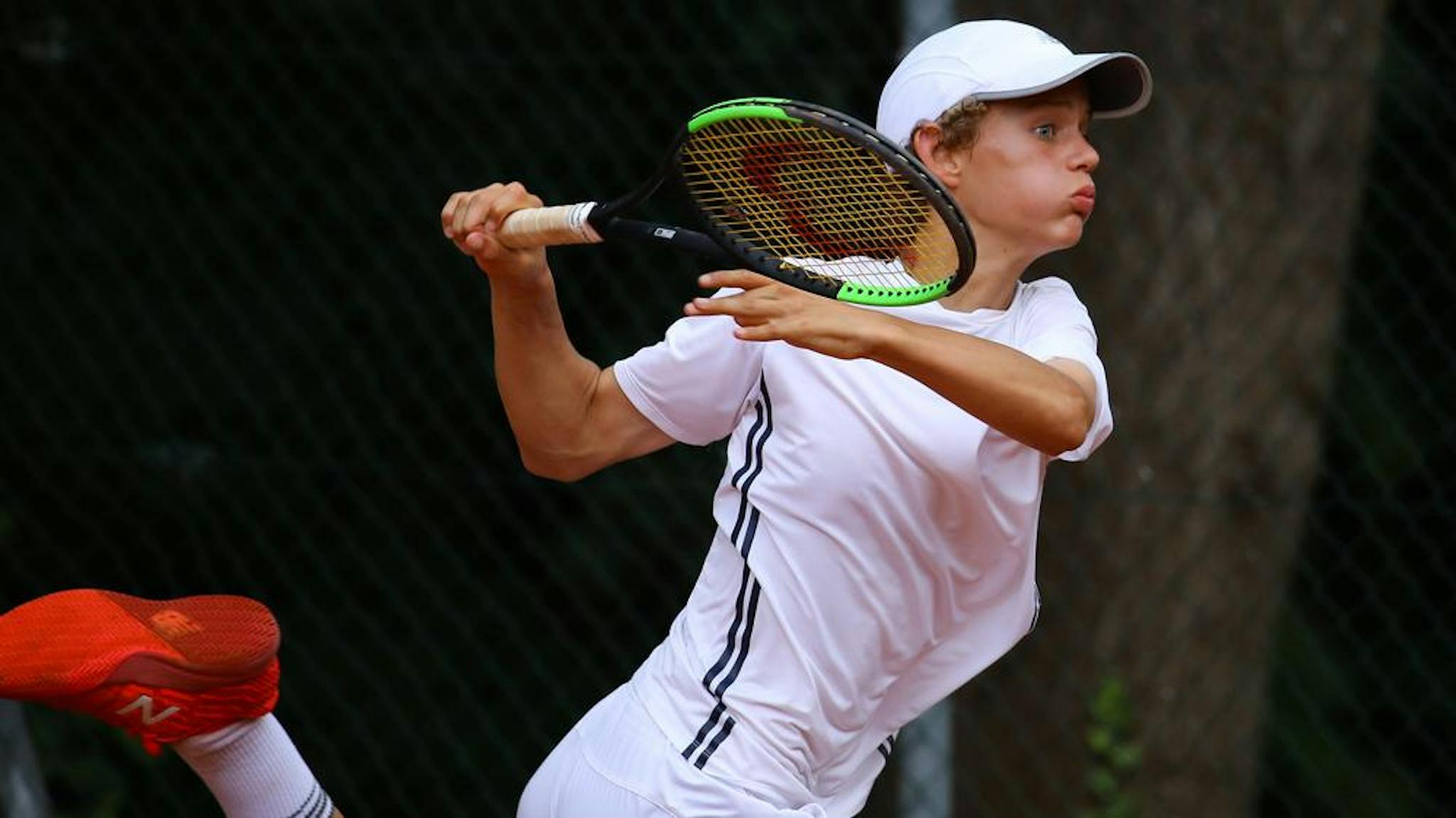 Luca Van Assche lors des championnats de France 13-14 ans en 2018.