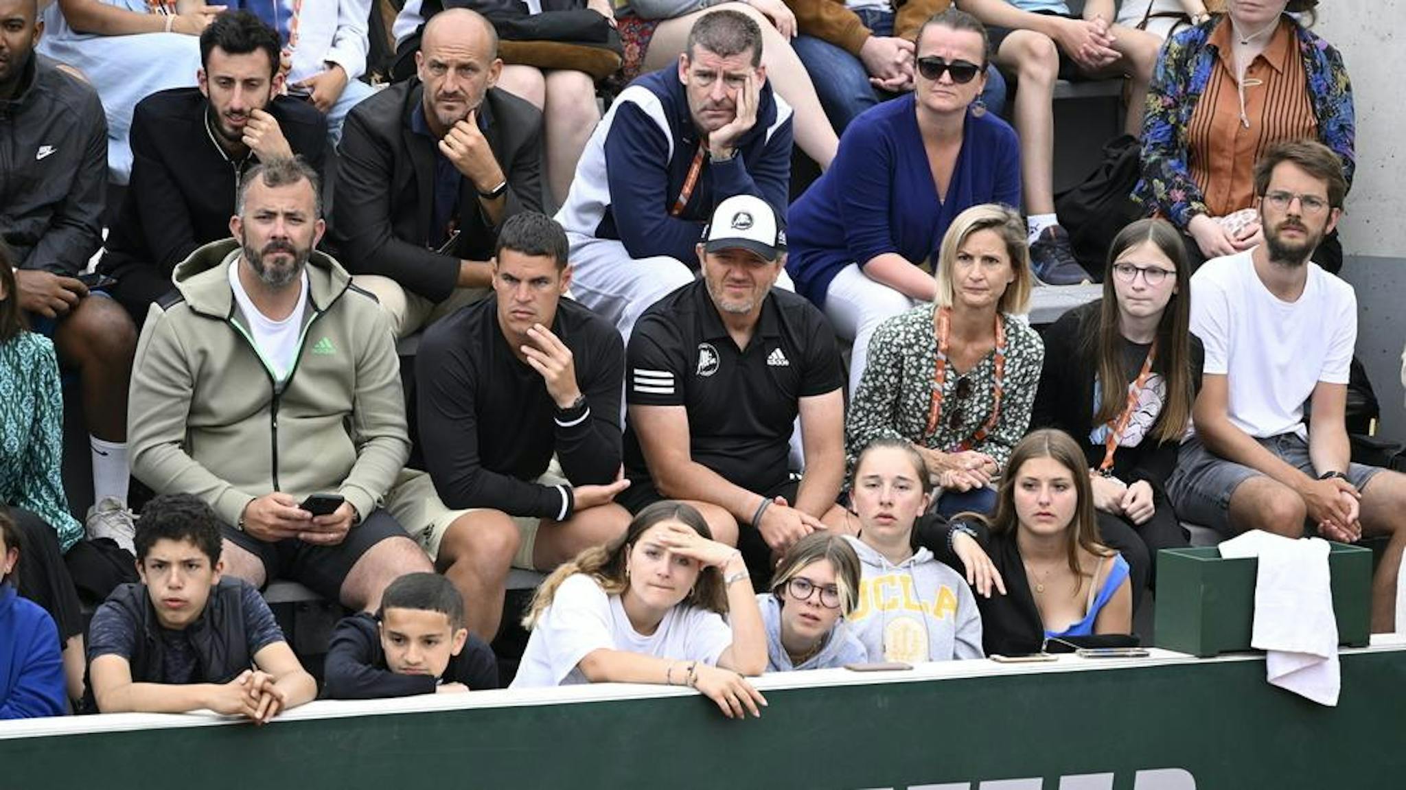 Le clan de Grégoire Barrère, avec notamment son coach Nicolas Copin.