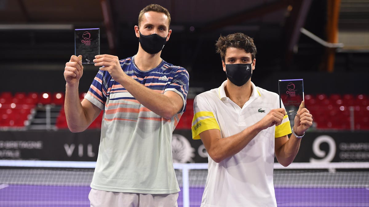 Grégoire Barrère et Albano Olivetti remporte le titre en double à Quimper 1 en 2021 | Fédération française de tennis