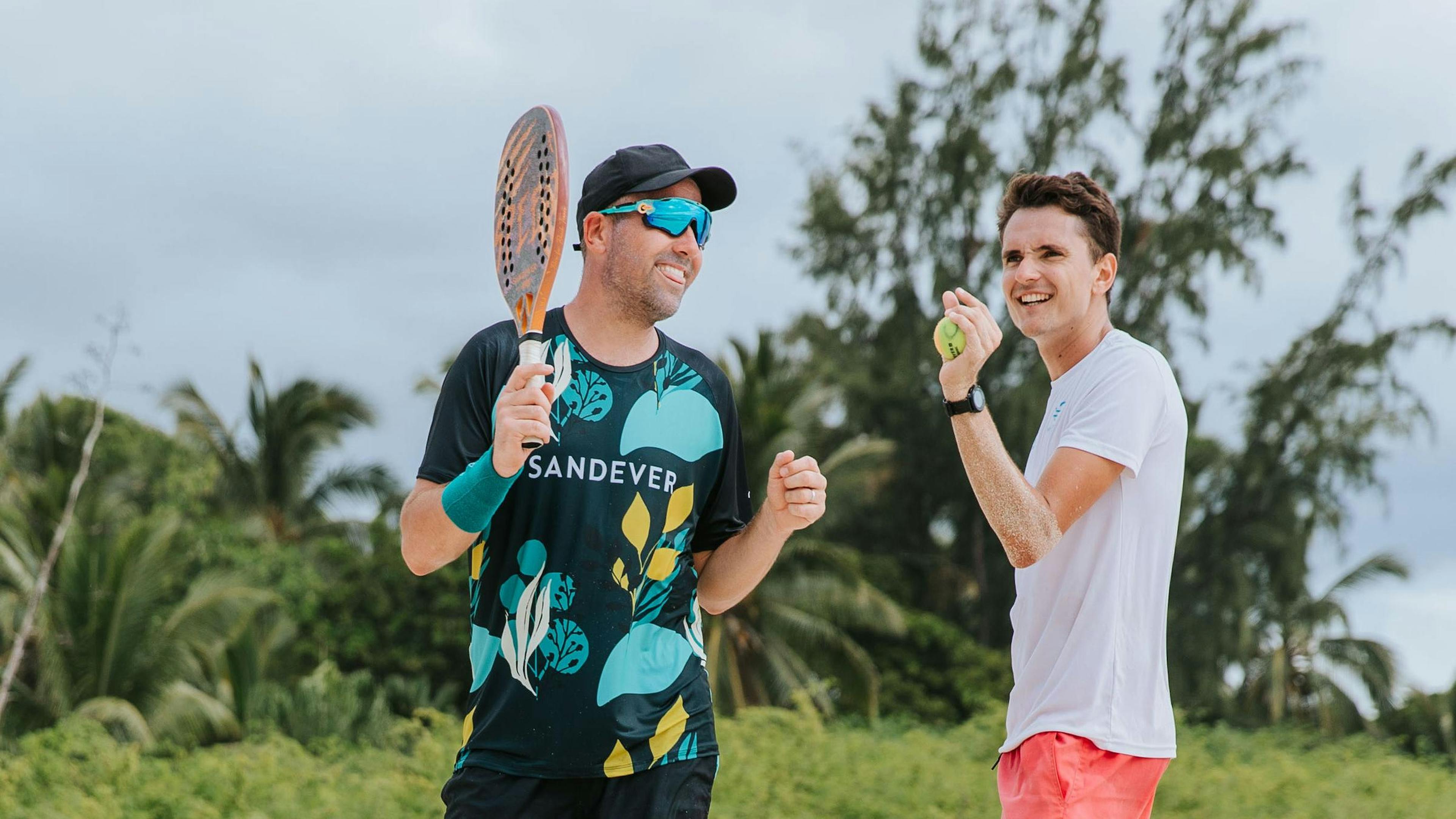 Guillaume Leruste et Nicolas Gianotti lors d'un entraînement groupe France en mars à la Réunion.