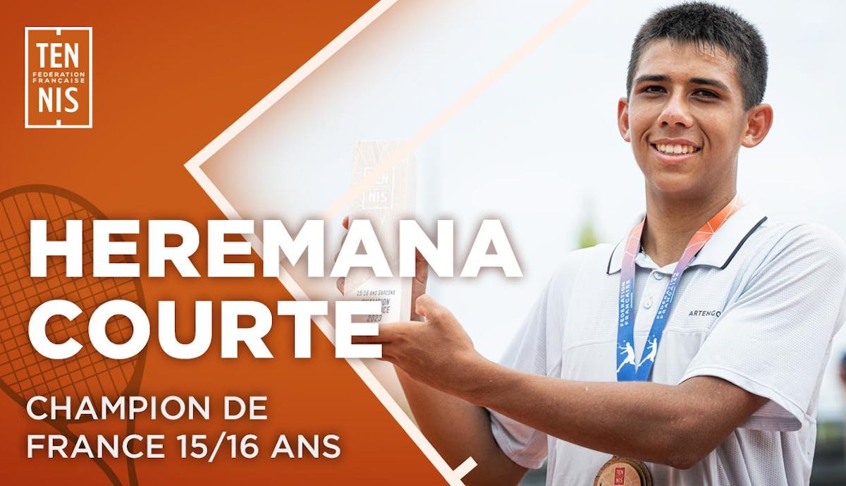 Le portrait vidéo d'Heremana Courte, champion de France 15/16 ans 2023 | Fédération française de tennis