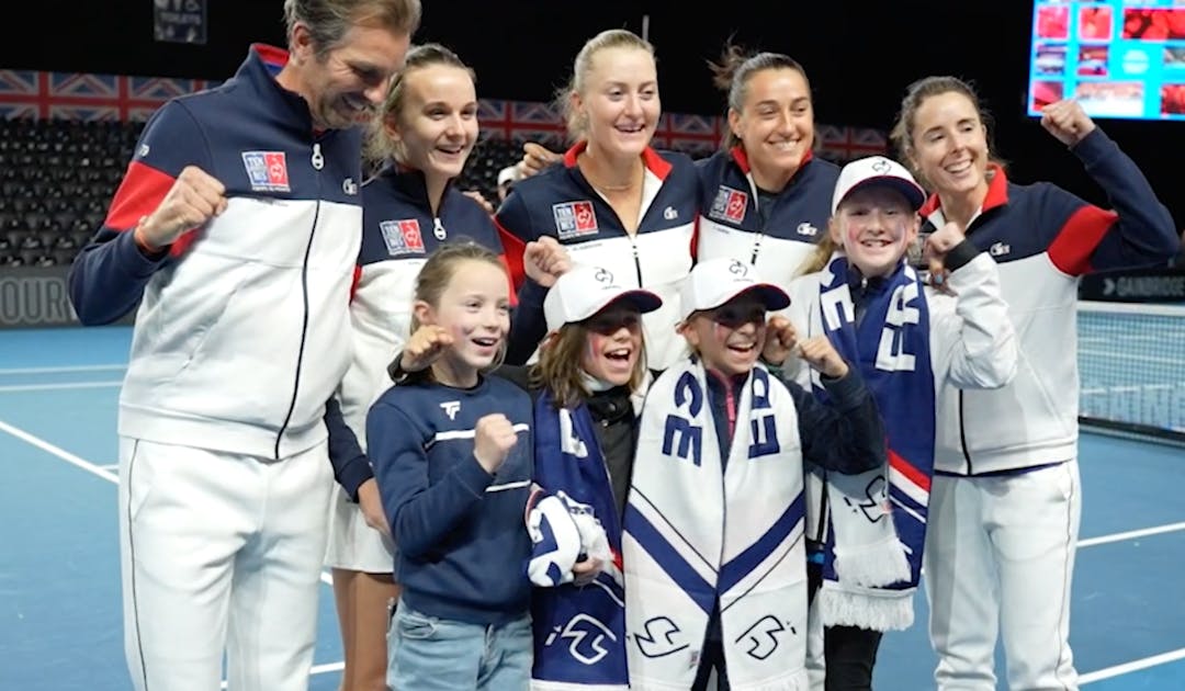 Les U9 filles à la rencontre de l'équipe de France de Billie Jean King Cup | Fédération française de tennis